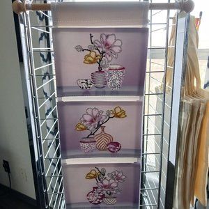 3 pocket organizer flowers